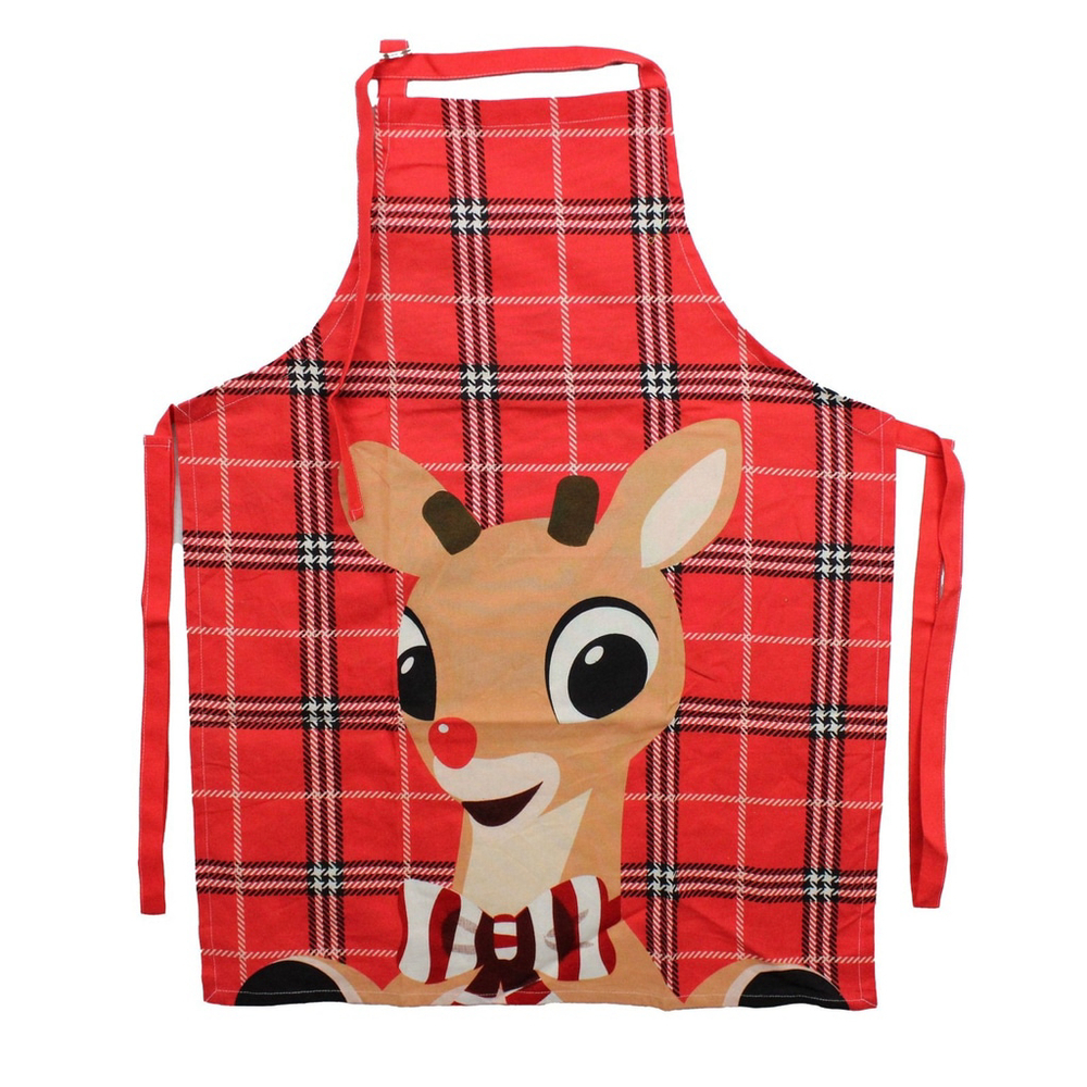 Rudolph The Red Nosed Reindeer Kitchen Christmas Cooking Apron NWT - Picture 1 of 4